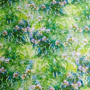 Noche estrellada Van Gogh tela dibujos animados 100% pintura al óleo tela de algodón por medio patio