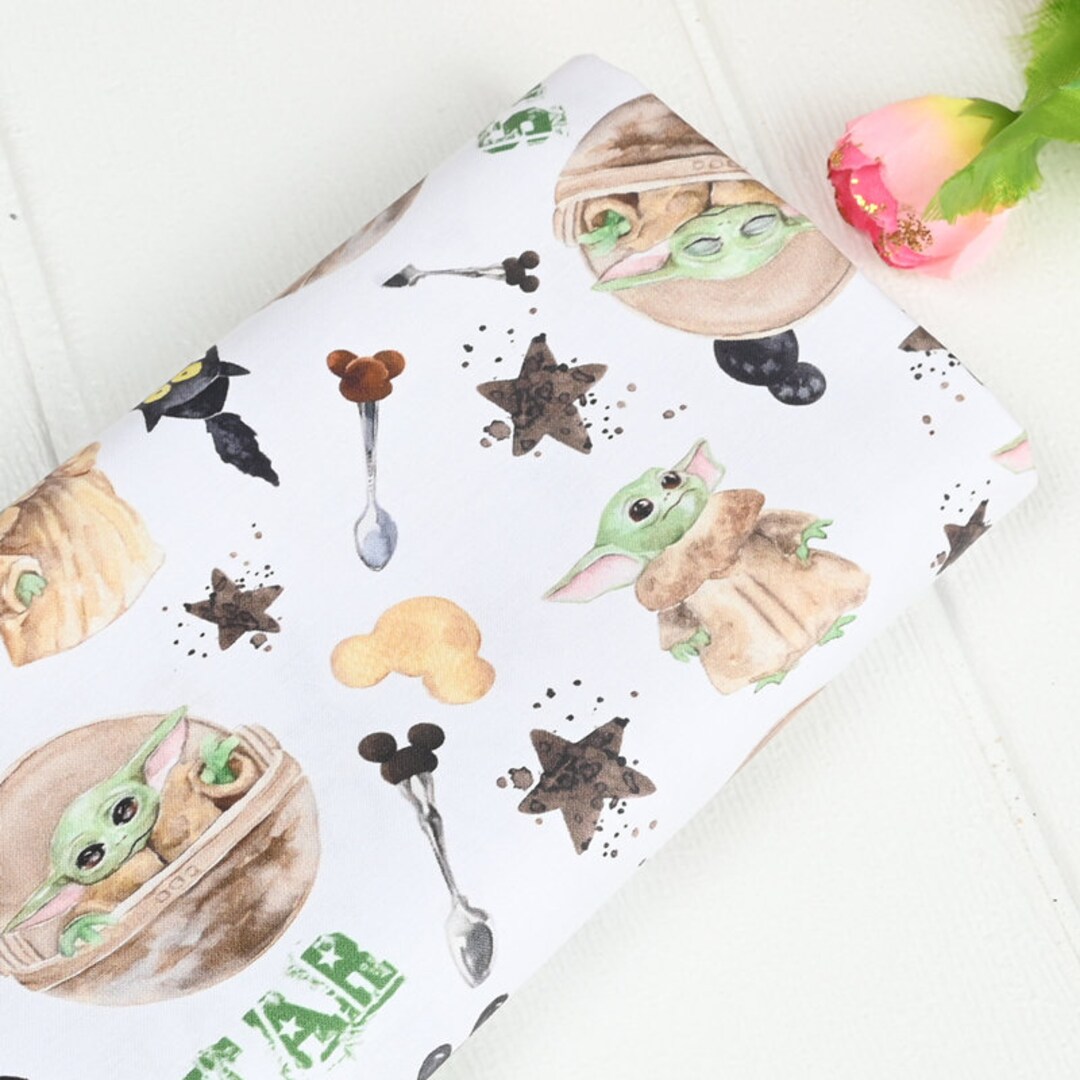Baby Yoda Fabric Star Wars Fabric Mandalorian the Child Etsy