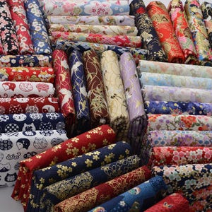 Japanese Fabric, Cotton Fabric, Bronzing Fabric, Printed Fabric, By the Half Yard