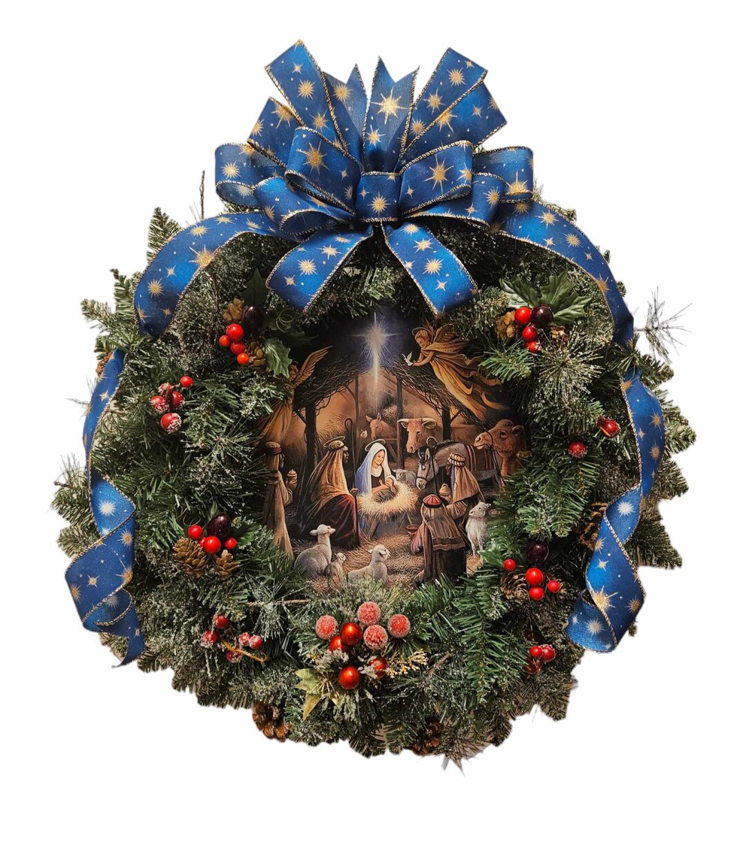 23x23 Nativity Scene Wreath Reason for the Season for Etsy