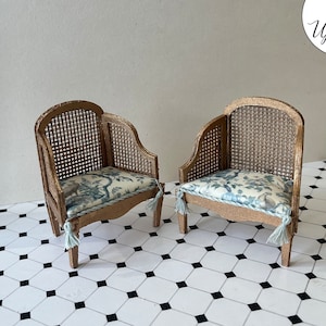 SVG file for a Plush Rattan Back Chair in 1:12 scale