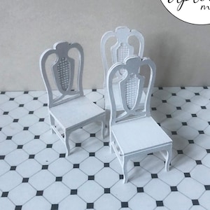 SVG file for a classic dining chair in 1:12 scale