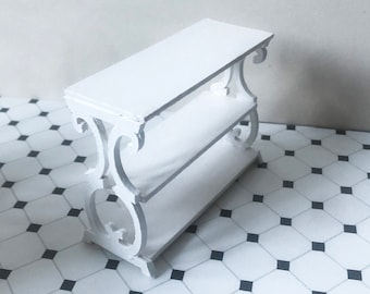 SVG file for an ornate side table in 1:12 scale