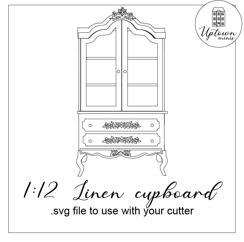 SVG File for a Linen Cupboard in 112 Scale Etsy