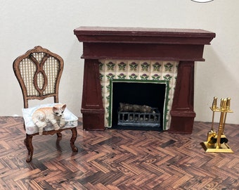 SVG for a Compelling Craftsman Fireplace in 1:12 scale