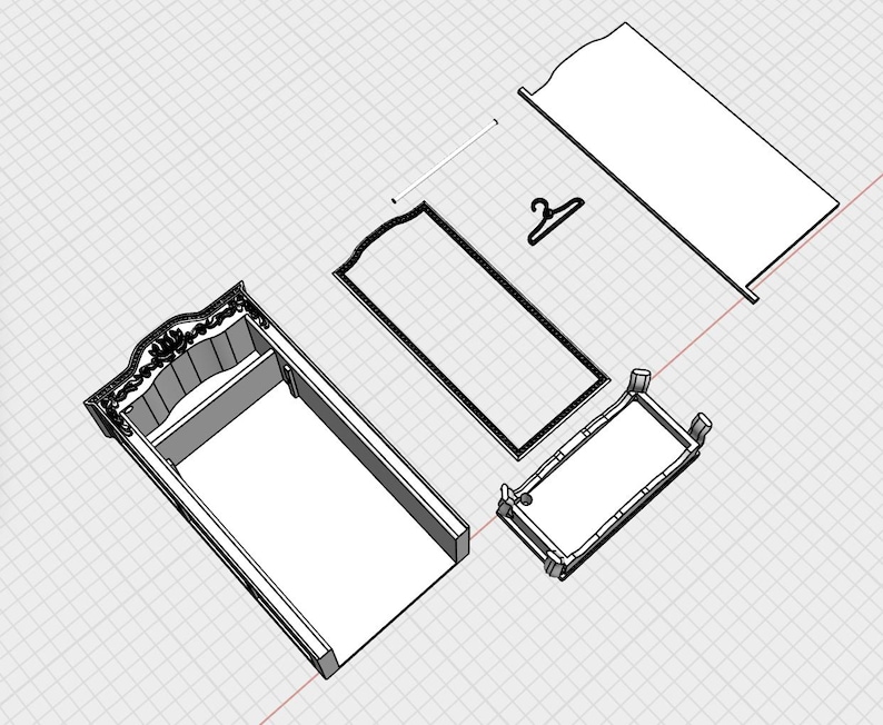 STL Files for Modest Mirror Wardrobe (for 3D Printing) - Etsy