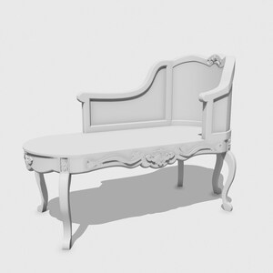 STL file for a Courteous Chaise Longue for 3d printers image 5