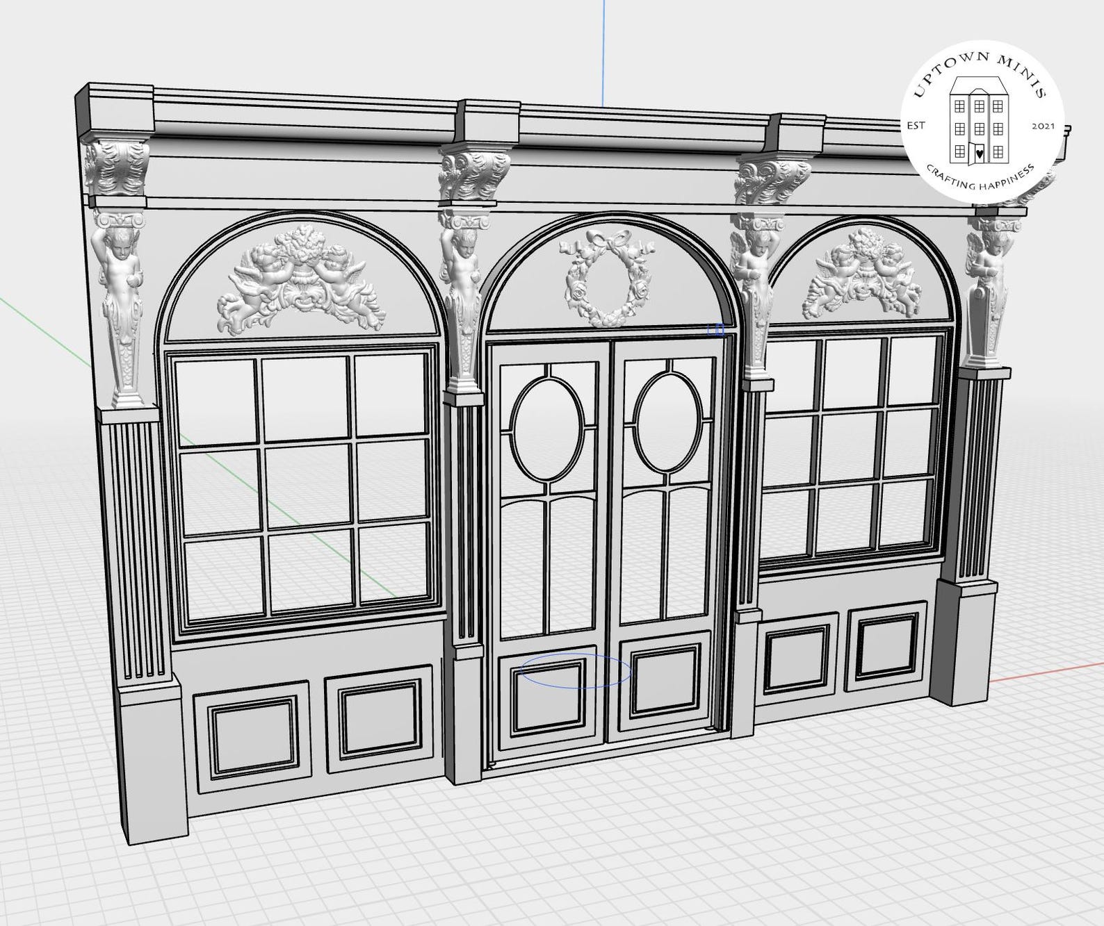 STL Files for Angelic Arched Bakery Facade (for 3D Printing) - Etsy