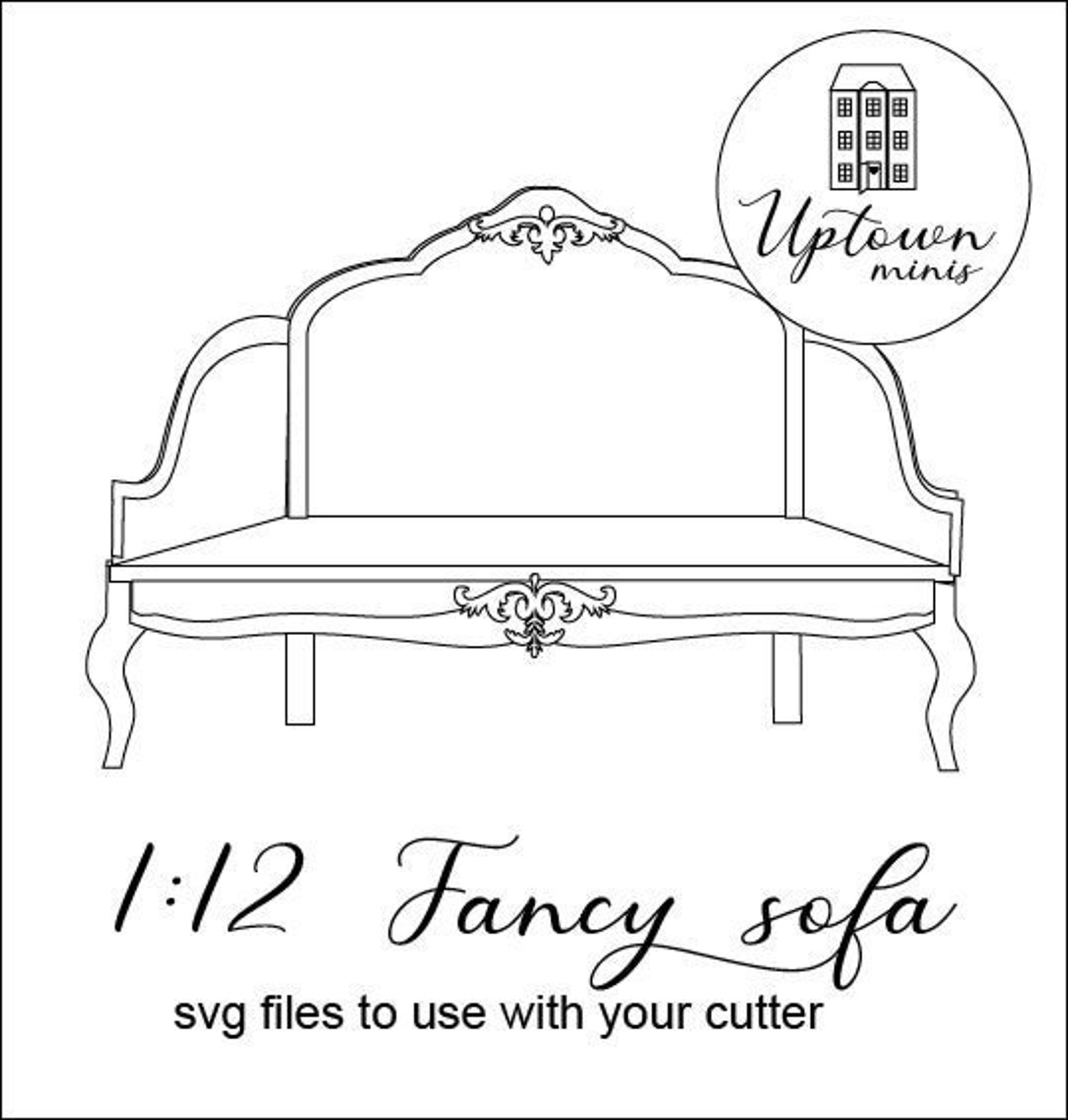 SVG file for a fancy sofa Etsy