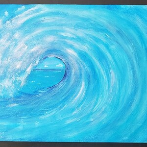 8in x6in painted Big Wave