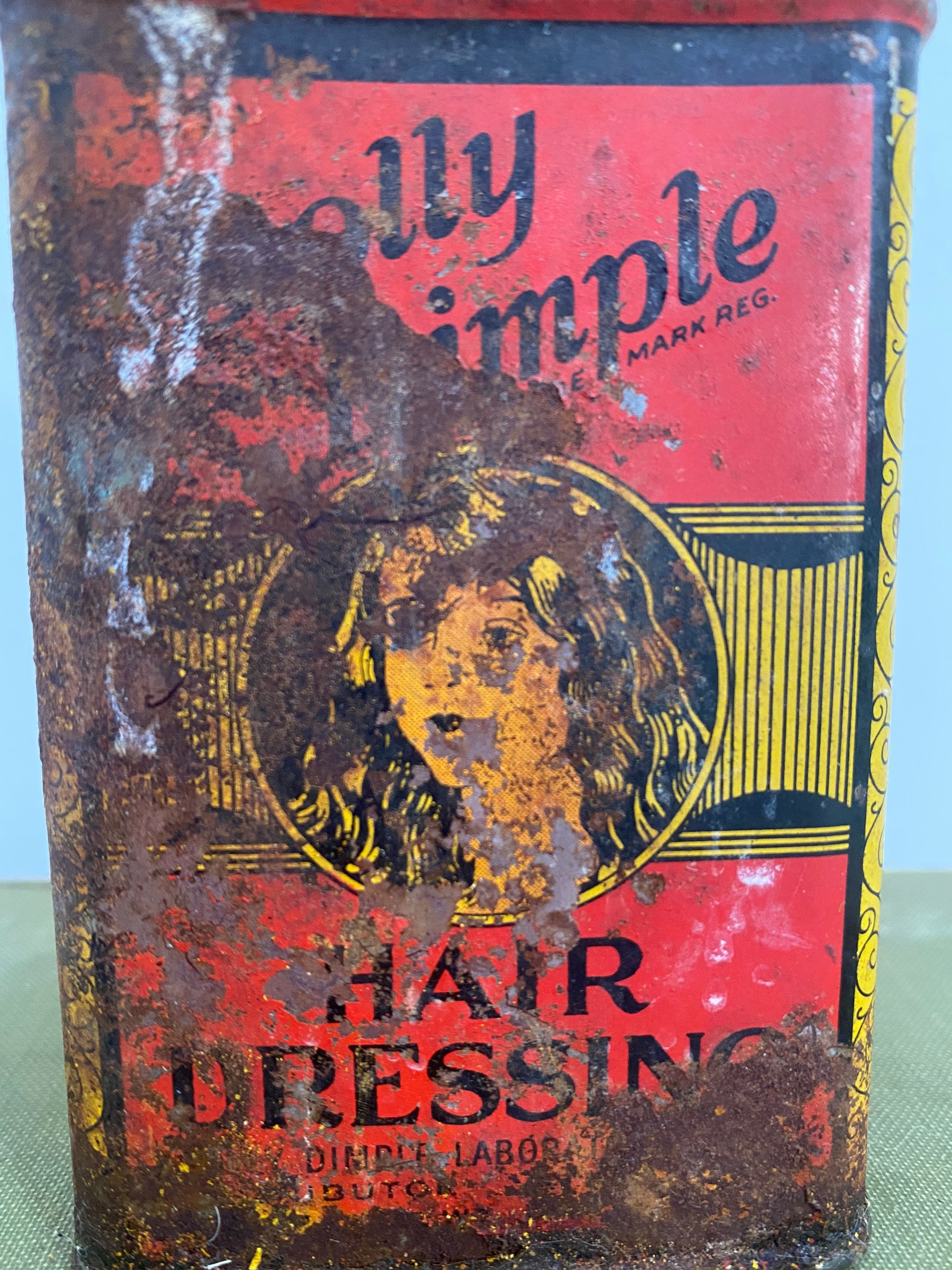 Antique Dolly Dimple Hair Dressing Tin Etsy