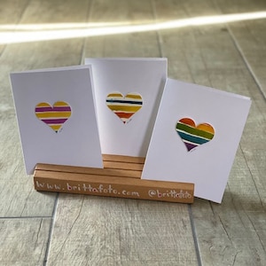 Tarjetas de felicitación originales de San Valentín con acuarela de corazón