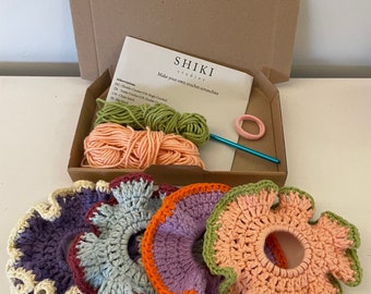 Crochet Your Own Scrunchie - crochet kit, Mother’s Day, large frilly hair accessories, beginner friendly, DIY craft