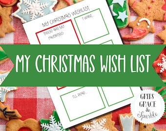 Christmas Wish List, Christmas Gift Ideas, Want Need Wear Read, My Favorite Things List, Christmas Gift List, Printable Christmas List