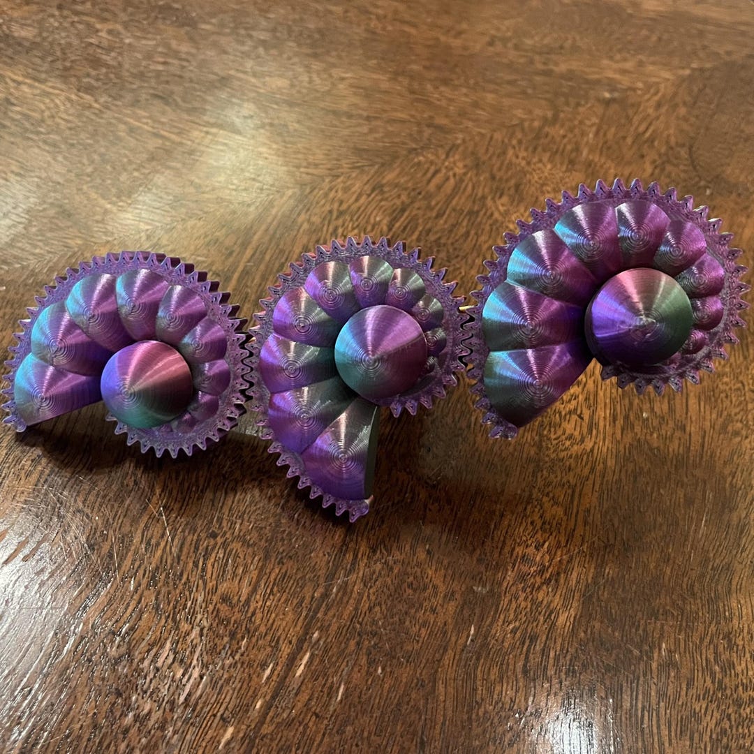 Nautilus Gear – Tri-color Logarithmic Spiral Fidget - Etsy