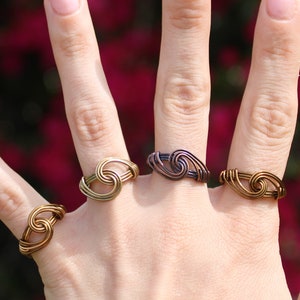 Unisex Model P Infinity Wire Wrapped Rings