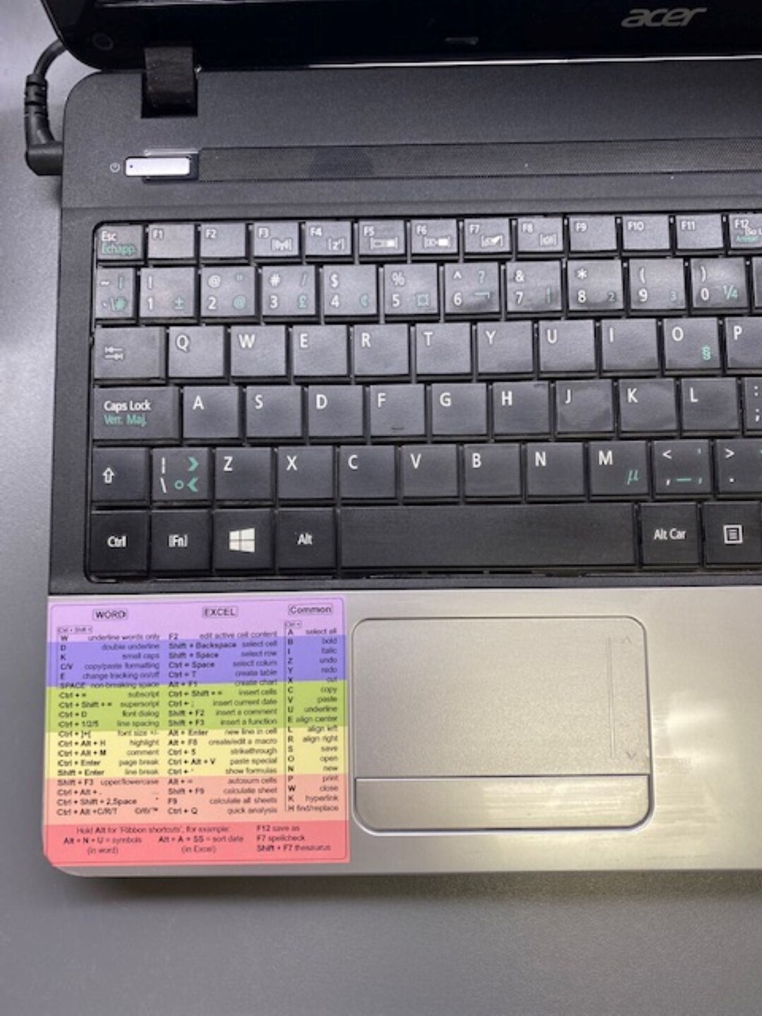 Word (excel for Pc ) " 2 Piece" Sticker Set , Waterproof and Removable ...