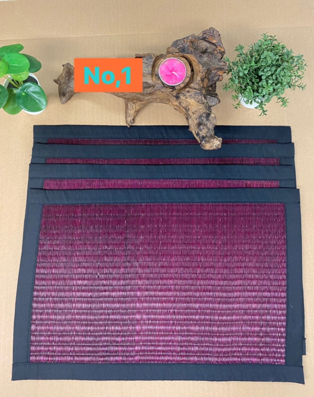 Reed Placemat Set of 4 Eco Friendly Handmade Craft Mat Natural Etsy