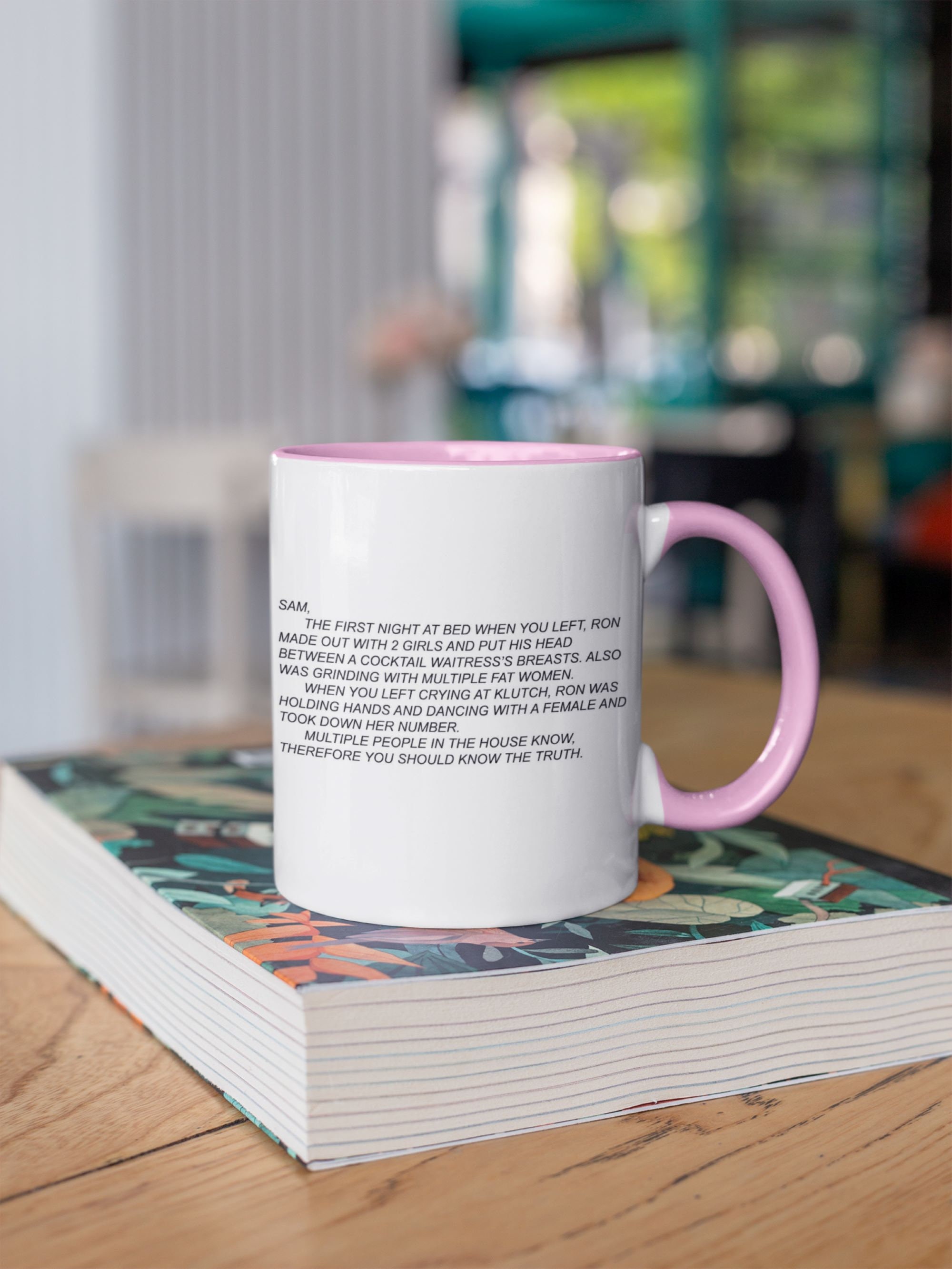 Jersey Shore "The Note" Coffee Mug, Dear Sam Anonymous Lett…