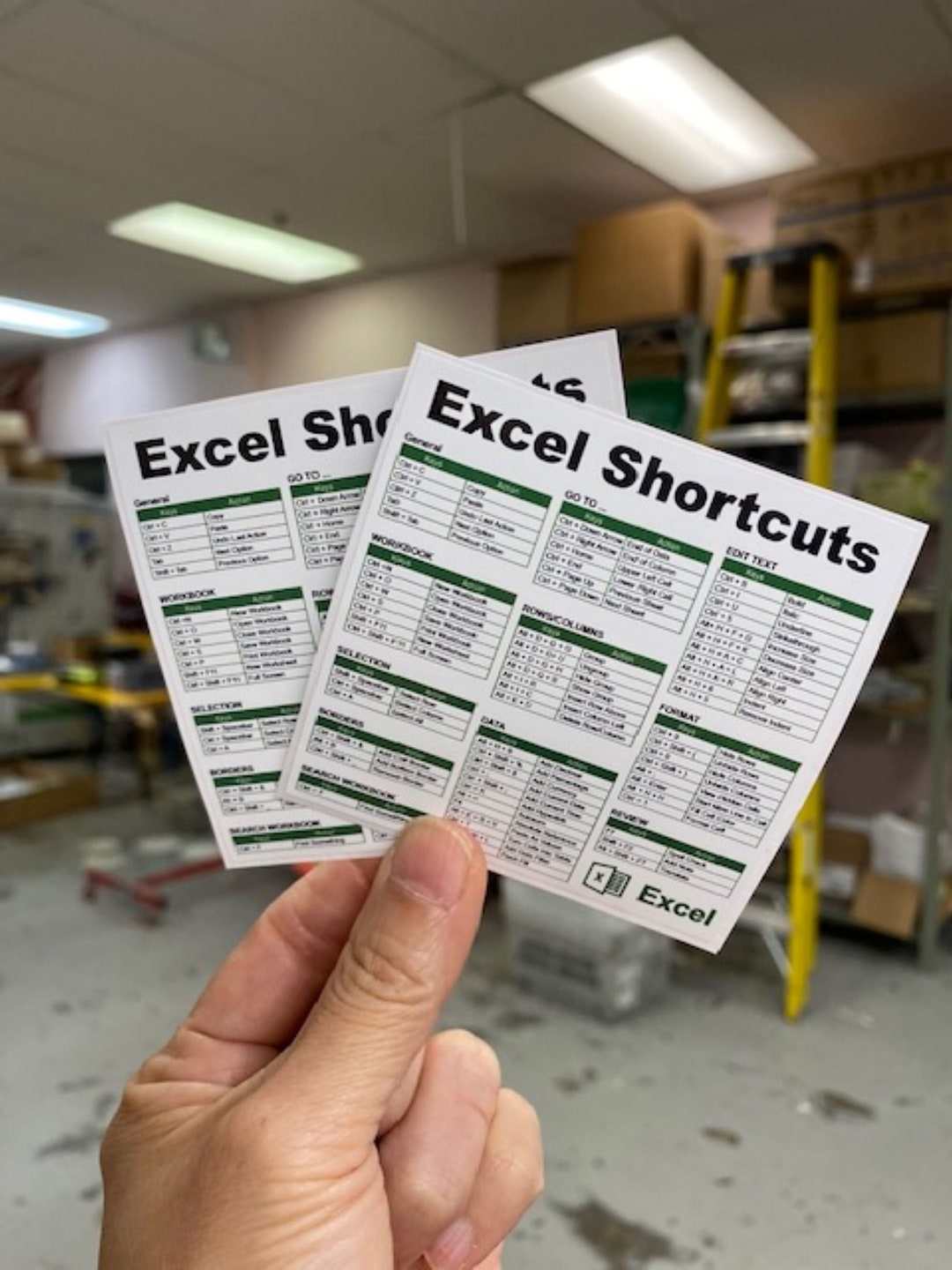 Excel for Windows 2 Pieces Sticker Set , Excel Shortcuts Sticker