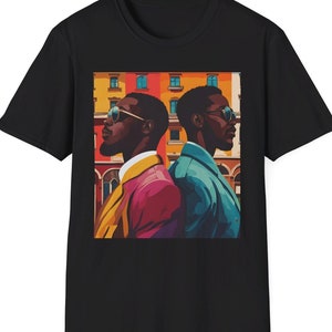 Retro Black American Men T-Shirt Vintage Brown Skin Man Casual Graphic Tee Melanin King Apparel Gift For Him Afrocentric Old School Vibes