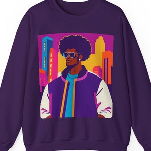 Black Male Sweatshirt African American Man Shirt Melanin Afrocentric Apparel Brown skin man clothing black American king graphic sweater