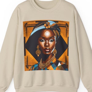 Black Girl Art Sweatshirt Melanin Woman Clothing African American QueenSweater Brown Skin Girl Apparel Gift Afrocentric Casual Comfort Shirt