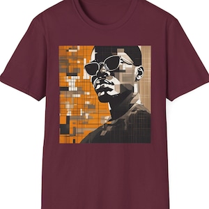 Afrocentric Art Male T-Shirt African American Casual Tee Black American King Graphic Apparel Melanin Man Clothing Brown Skin Male Shirt Gift