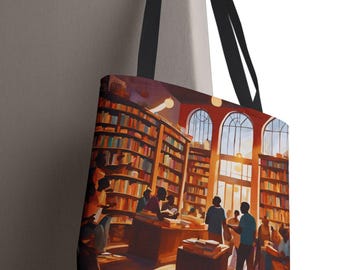 Afrocentric Art Book Store Tote Black Girls Library Tote African American Book Lover Travel Bag Melanin Teacher School Bag Bookworm Gift