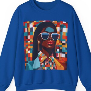 Black Sophisticated Woman Shirt Melanin Queen Sweatshirt African American Girl Sweater Afrocentric Brown Skin Woman Clothing Gift For Her