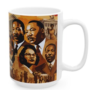 Martin Luther King Coffee Mug Black History Leaders Beverageware MLK Civil Rights Activist Drinkware BLK Social Justice Black History Month