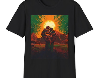 Black Power Fist T-Shirt - Black Lives Matter Graphic Tee African American Civil Rights Apparel Melanin Culture Clothing