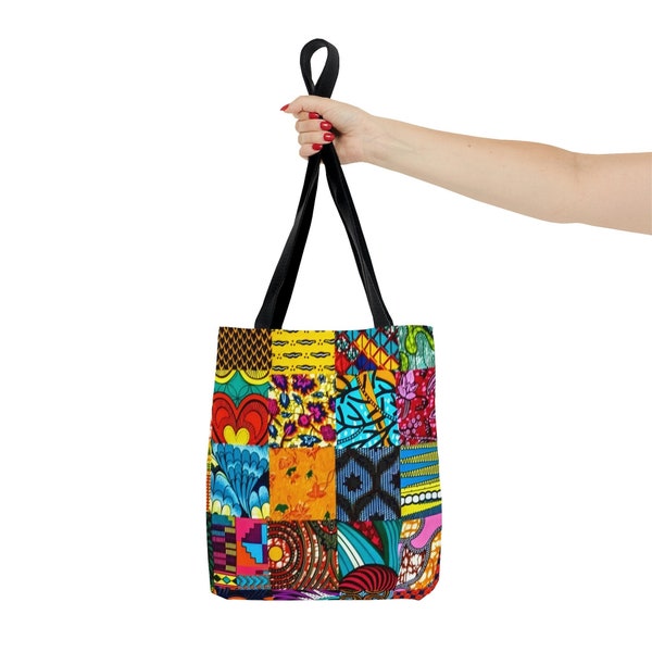African Print Patchwork Tote Bag Ankara Shopping Tote Overnight Travel Bag Women Beach Picnic Shoulder Tote Bag Decorative Carry-on Gift Bag