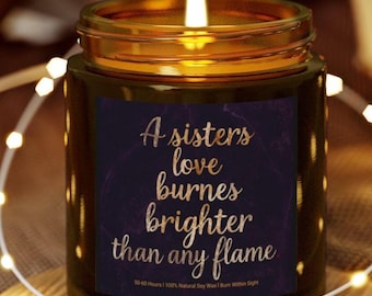 Scented Candles - Sister Gift Candle Coconut Apricot Wax (4oz, 9oz), Fragrant Home Decor, Aromatherapy Relaxation Gifts,