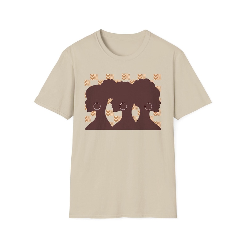 Brown Skin Girls Tee Melanin Queens Casual Comfort T-Shirt African Americans Shirt Black Girl Magic Shadow Apparel Afrcentric Art Clothing zdjęcie 1