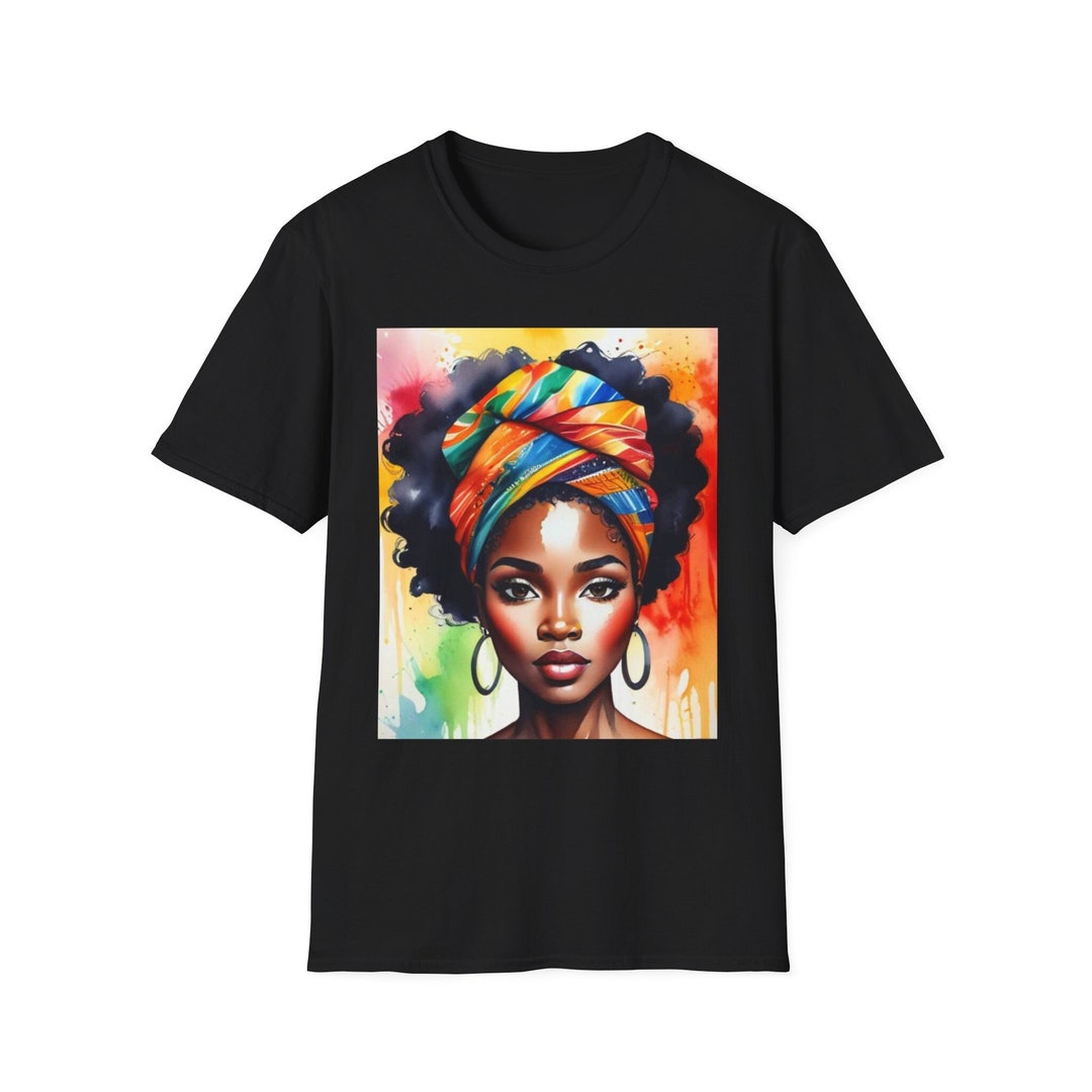 Cool Melanin Black Girl Print Female Shirt Black Girl Print Female Shirt
