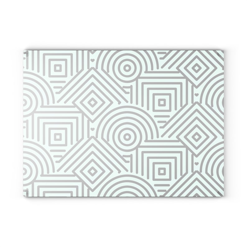 Mid Century Modern Glass Cutting Board Black & White Striped Decorative