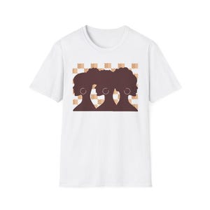 Brown Skin Girls Tee Melanin Queens Casual Comfort T-Shirt African Americans Shirt Black Girl Magic Shadow Apparel Afrcentric Art Clothing White