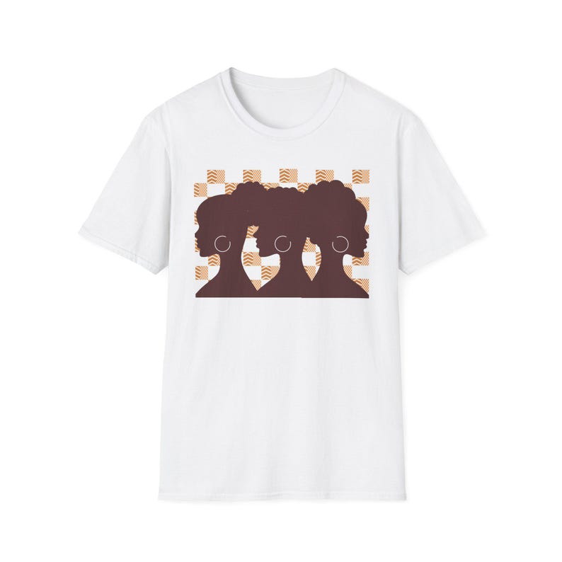 Brown Skin Girls Tee Melanin Queens Casual Comfort T-Shirt African Americans Shirt Black Girl Magic Shadow Apparel Afrcentric Art Clothing White