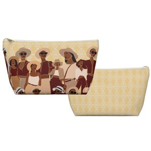 Sophisticated Black Woman Pouch Melanin Girl Bag Afrocentric Accessory Travel Pouch African American Cosmetic Toiletry Bag Gift For Her