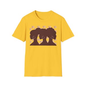 Brown Skin Girls Tee Melanin Queens Casual Comfort T-Shirt African Americans Shirt Black Girl Magic Shadow Apparel Afrcentric Art Clothing Daisy