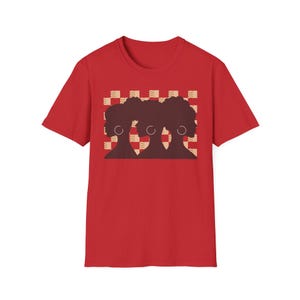 Brown Skin Girls Tee Melanin Queens Casual Comfort T-Shirt African Americans Shirt Black Girl Magic Shadow Apparel Afrcentric Art Clothing Red