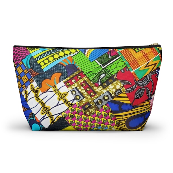 Mixed Print Accessory Pouch Colorful Travel Kit Bag Ankara Cosmetic Make up Kit Decorative African Print Toiletry&Pencil Pouch Gift For Her