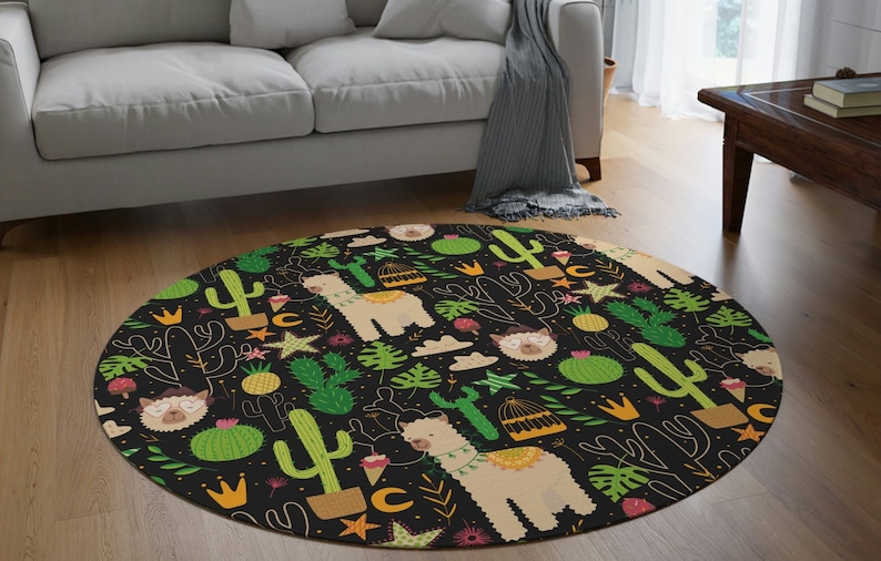 Woodland Animal Area Rug Nursery Baby Playroom Mat Animal