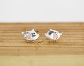 Sterling Silver Pig Earrings 2025