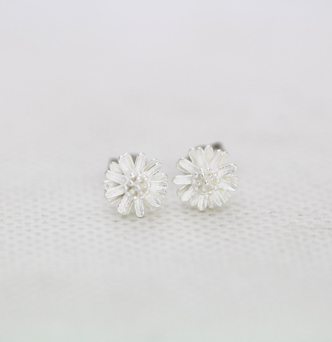 Daisy Earrings for Women, Sterling Silver Earrings, Dainty Blossoms