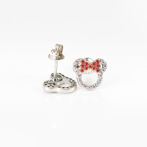 thumbnail image 2 of Mickey Mouse Stud Earrings – Fish Extender Gift – Silver, Gold, Or Rose Gold Tone 2 of 6