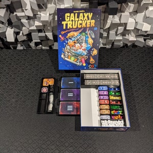 Insert compatible with Galaxy Trucker (2021 version), holds sleeved cards