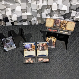 Arkham Horror-dashboard, kaarthouder actagenda, kaarthouder met opbergvak, voor tokens