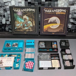 Inserto de juego de mesa compatible con Vagrantsong, opciones de expansión, se adapta a cartas con funda.